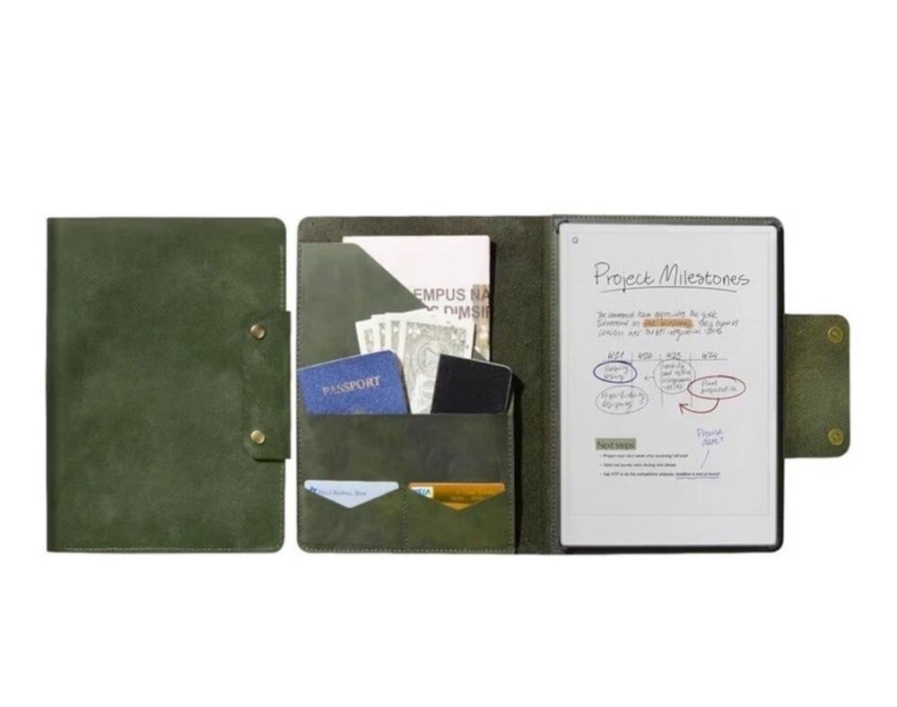 CoBak Cowhide Leather Case for reMarkable Paper Pro 11.8" (2024) Olive Green